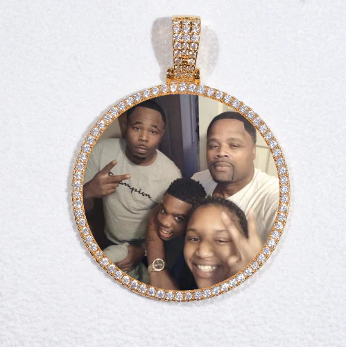 MEDIUM 3D CIRCLE CUSTOM PICTURE PENDANT