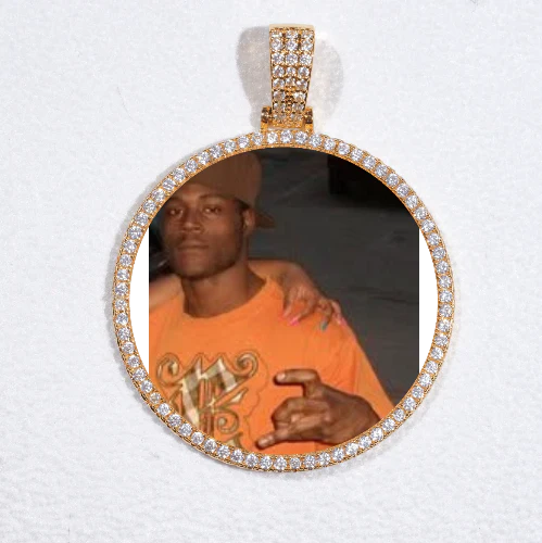MEDIUM 3D CIRCLE CUSTOM PICTURE PENDANT