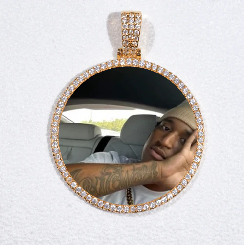 MEDIUM 3D CIRCLE CUSTOM PICTURE PENDANT