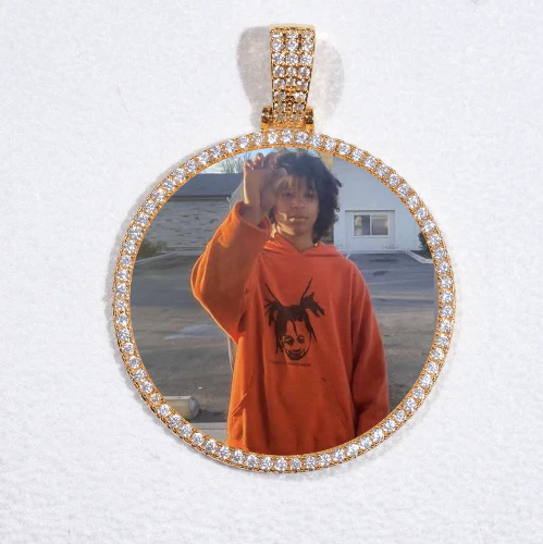 MEDIUM 3D CIRCLE CUSTOM PICTURE PENDANT
