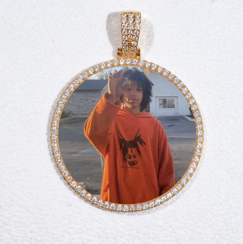 MEDIUM 3D CIRCLE CUSTOM PICTURE PENDANT