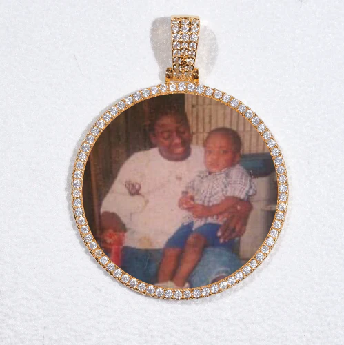 MEDIUM 3D CIRCLE CUSTOM PICTURE PENDANT