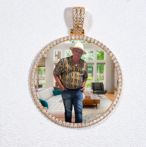 MEDIUM 3D CIRCLE CUSTOM PICTURE PENDANT