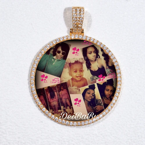 MEDIUM 3D CIRCLE CUSTOM PICTURE PENDANT