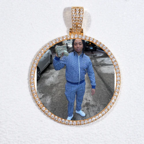 MEDIUM 3D CIRCLE CUSTOM PICTURE PENDANT