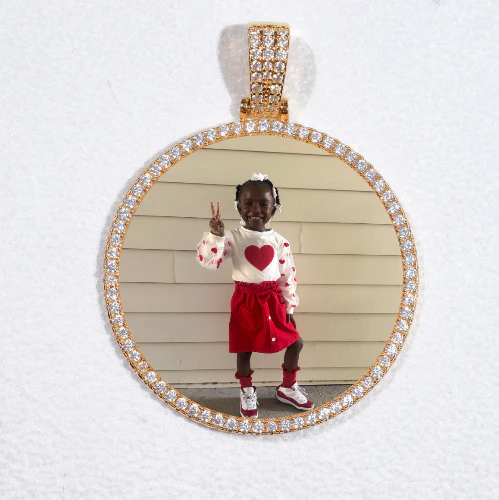 MEDIUM 3D CIRCLE CUSTOM PICTURE PENDANT