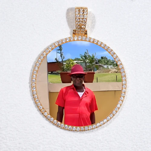 MEDIUM 3D CIRCLE CUSTOM PICTURE PENDANT