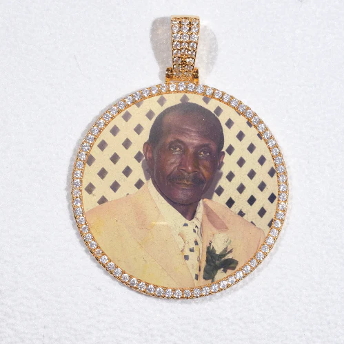 MEDIUM 3D CIRCLE CUSTOM PICTURE PENDANT
