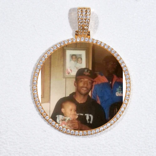 MEDIUM 3D CIRCLE CUSTOM PICTURE PENDANT