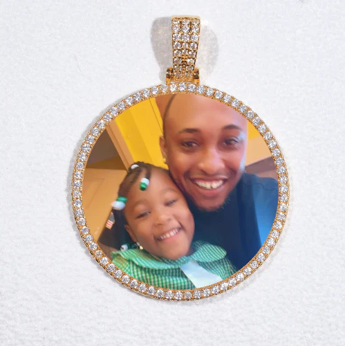 MEDIUM 3D CIRCLE CUSTOM PICTURE PENDANT