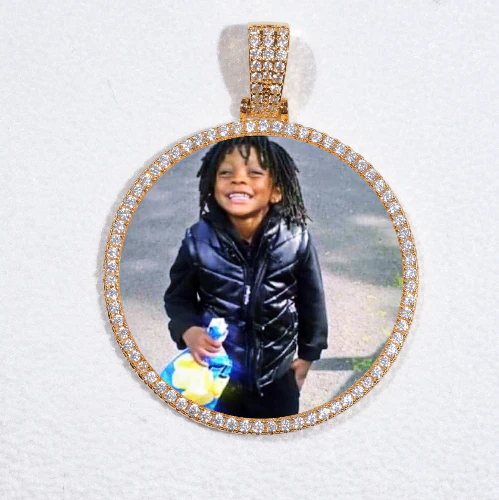 MEDIUM 3D CIRCLE CUSTOM PICTURE PENDANT