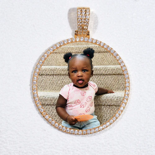 MEDIUM 3D CIRCLE CUSTOM PICTURE PENDANT