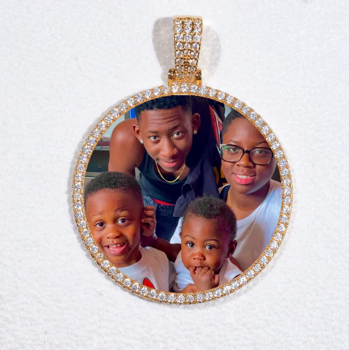MEDIUM 3D CIRCLE CUSTOM PICTURE PENDANT