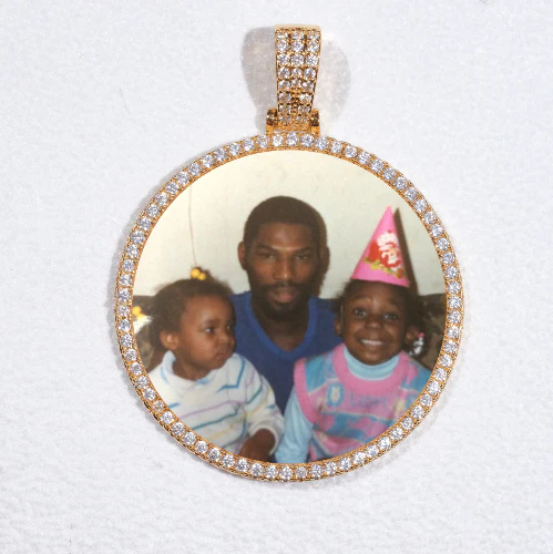 MEDIUM 3D CIRCLE CUSTOM PICTURE PENDANT