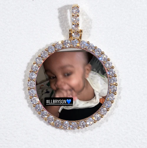 3D CIRCLE CUSTOM PICTURE PENDANT SMALL SIZE