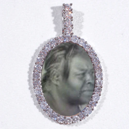 Large 3D Oval Custom Picture Pendant