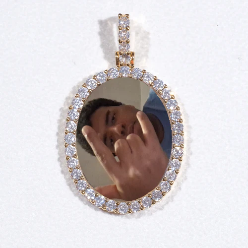 3D Oval Custom Picture Pendant