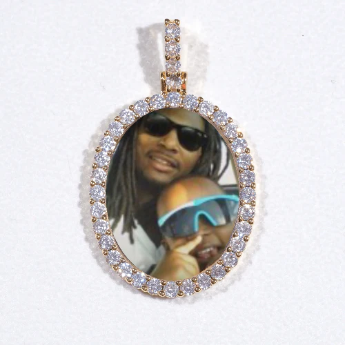 3D Oval Custom Picture Pendant
