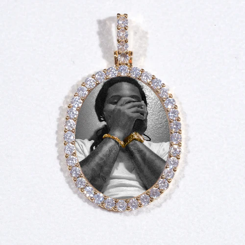 3D Oval Custom Picture Pendant