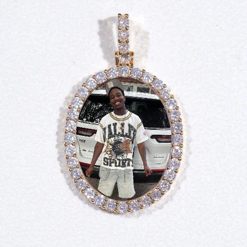 3D Oval Custom Picture Pendant