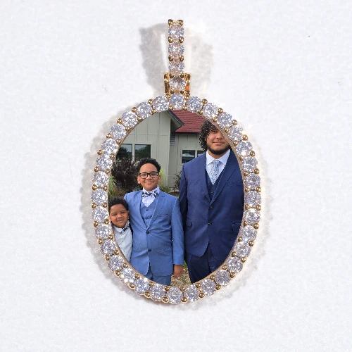 3D Oval Custom Picture Pendant