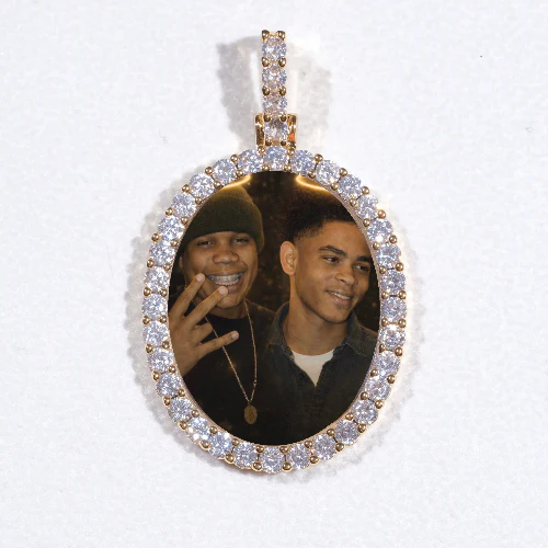 3D Oval Custom Picture Pendant