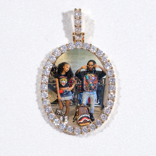 3D Oval Custom Picture Pendant