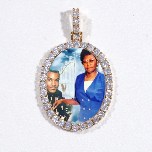 3D Oval Custom Picture Pendant