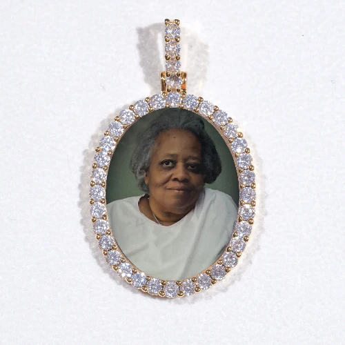 3D Oval Custom Picture Pendant