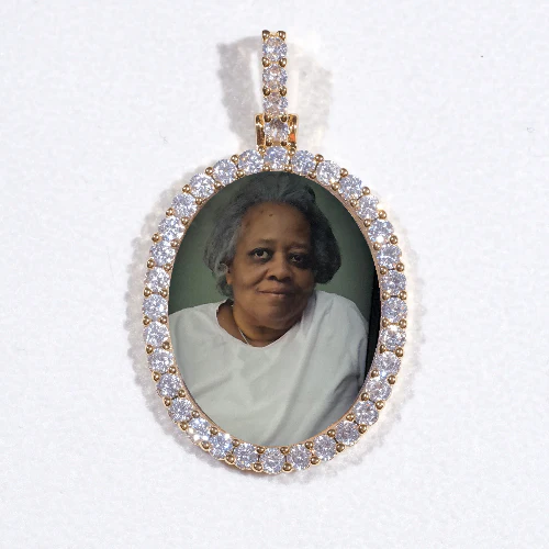 3D Oval Custom Picture Pendant
