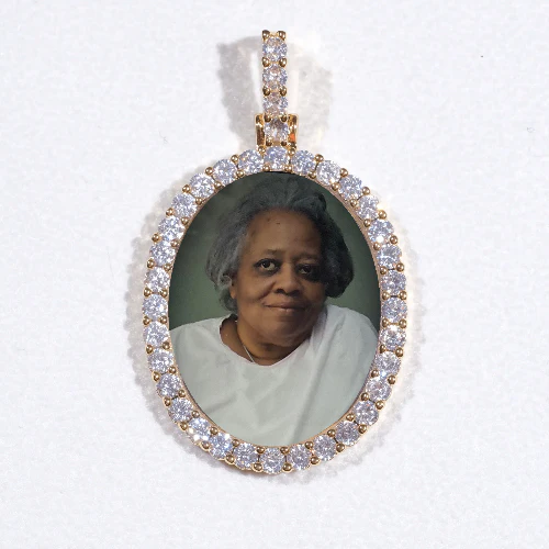 3D Oval Custom Picture Pendant