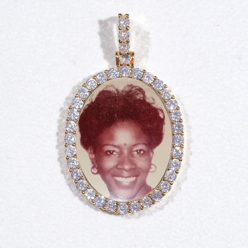 3D Oval Custom Picture Pendant