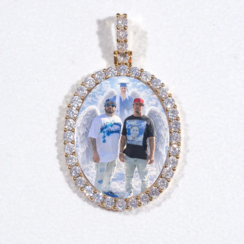 3D Oval Custom Picture Pendant