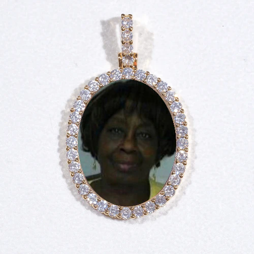 3D Oval Custom Picture Pendant