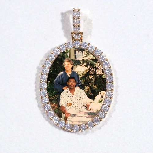 3D Oval Custom Picture Pendant