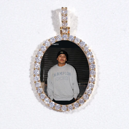 3D Oval Custom Picture Pendant