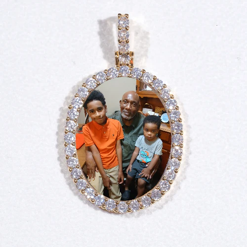 3D Oval Custom Picture Pendant