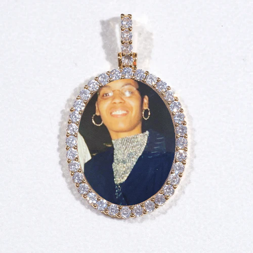 3D Oval Custom Picture Pendant