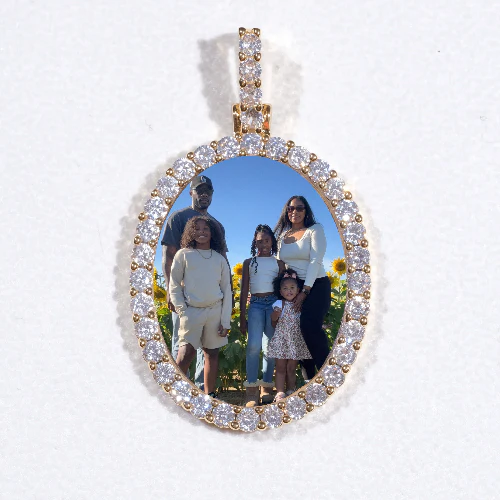 3D Oval Custom Picture Pendant
