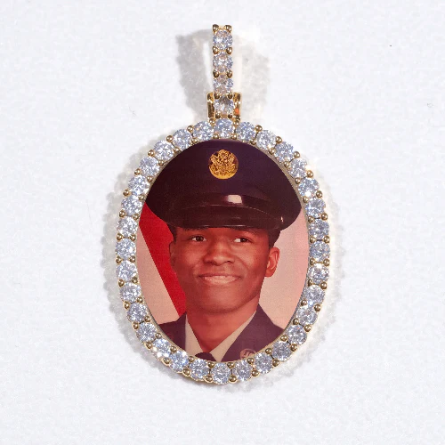 3D Oval Custom Picture Pendant
