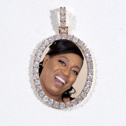 3D Oval Custom Picture Pendant
