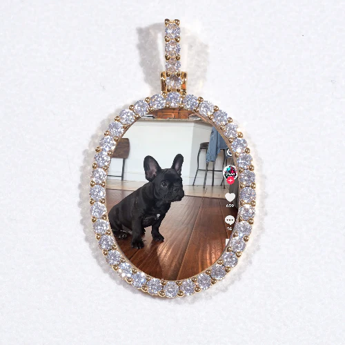 3D Oval Custom Picture Pendant