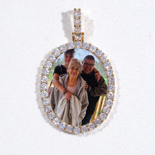 3D Oval Custom Picture Pendant