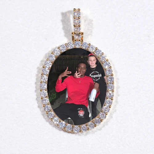 3D Oval Custom Picture Pendant