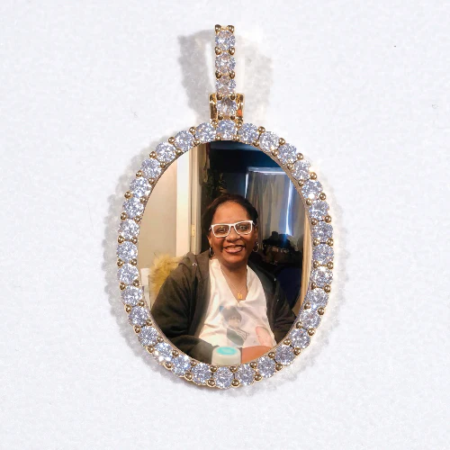 3D Oval Custom Picture Pendant