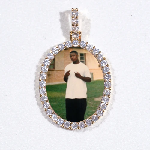 3D Oval Custom Picture Pendant