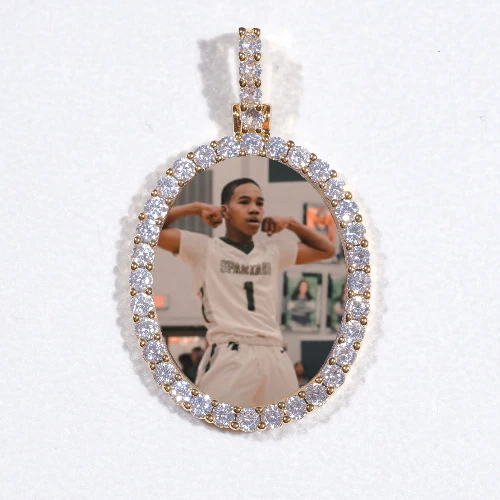 3D Oval Custom Picture Pendant