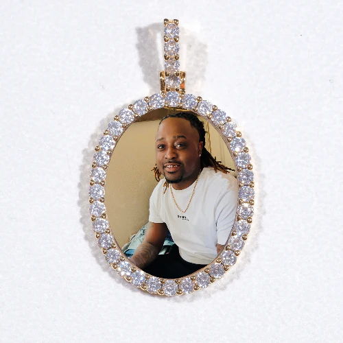 3D Oval Custom Picture Pendant