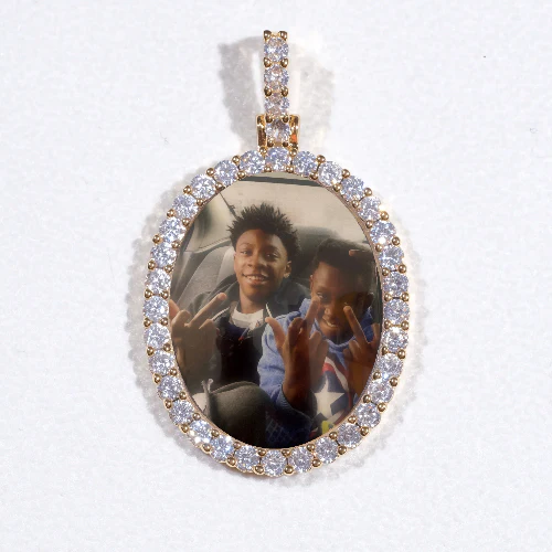 3D Oval Custom Picture Pendant