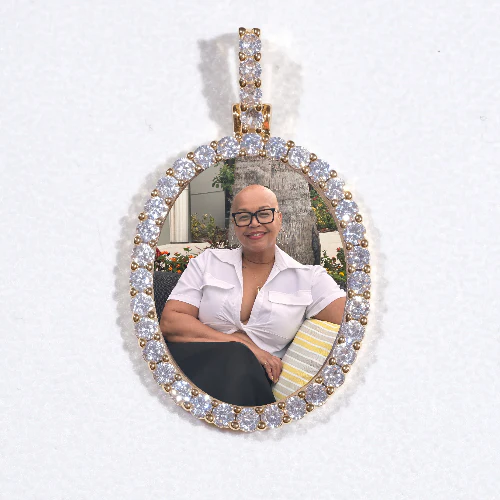 3D Oval Custom Picture Pendant